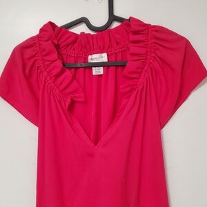 Women's Pink Ruffled Motherhood Materniry Top Size XS